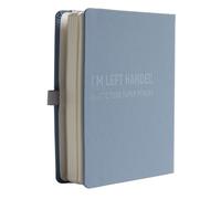 Urby Left Handed Journal w. Leather Cover. The Lefty Stuff Series. College Ruled Left Handed Notebooks, 200 Pages, 80GSM Premium Paper. US Letter Size. 11x8.5in. Steel Grey