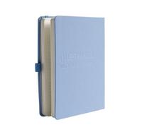 Urby Left Handed Journal w. Leather Cover. The Lefty Stuff Series. College Ruled Left Handed Notebooks, 200 Pages, 80GSM Premium Paper. US Half Letter Size. 8.25x5.5in. Baby Blue