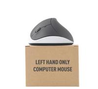 Urby Left Handed Mouse Wireless, Ergonomic, Vertical. Also As Left Handed Gaming Mouse. Compatible with Windows/macOS/iPadOS, Laptop, PC. [Battery Included] (White)