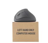 Urby Left Handed Mouse Wireless, Ergonomic, Vertical. Also As Left Handed Gaming Mouse. Compatible with Windows/macOS/iPadOS, Laptop, PC. [Battery Included] (Black)