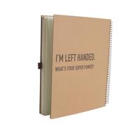 Urby Left Handed Notebooks College Ruled, 160 Pages 1 Subject, Hard Cover, Size 11" X 9", Ideal Gifts For Left Handed People. (Premium Paper 1 Pack)