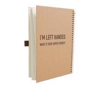 Urby Left Handed Notebooks College Ruled, 160 Pages 1 Subject, Hard Cover, Size 8.5" X 5.7", Ideal Gifts For Left Handed People. (Premium Paper 1 Pack)