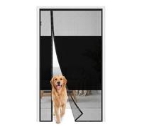 URBZUE Magnetic Fly Screen Door 100x220cm - Opens Both Ways, Privacy Protection, Powerful Magnets, Durable Tear-Resistant Mesh, No Drill Installation, Keeps Insects Out, Balcony & Patio, Black