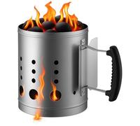 URCHOICE BBQ Charcoal Chimney Starter | Quick Start Grill Coal Lighter | Durable & Portable | Easy Handle Design | Ideal for Outdoor Cooking & Camping