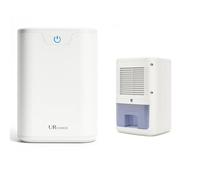 URCHOICE Dehumidifier 700ml - Ultra-Quiet with Fast Moisture Removal - Auto Shut-Off and LED Light - Compact and Portable for Home, Office, Basement - Ideal for Bedroom and Small Spaces (WHITE)