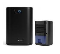 URCHOICE Dehumidifier 700ml - Ultra-Quiet with Fast Moisture Removal - Auto Shut-Off and LED Light - Compact and Portable for Home, Office, Basement - Ideal for Bedroom and Small Spaces (BLACK)