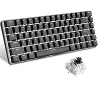 UrChoiceLtd AK33 Backlit USB Cable Gaming Mechanical Keyboard Blue Black Switch Keyboard for Office, Typists and Games (Black Switch, Black)