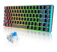 UrChoiceLtd AK33 Mechanical Gaming Keyboard Anti-Ghosting Multimedia Ergonomic USB Keyboard With 82 Keys RGB LED Backlit Black Switch (Blue Switch, RGB LED)