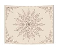 URCHUZE Mandala Tapestry Wall Hanging Boho Decor, Large 51.18x59.05 Inch Floral Medallion Aesthetic Tapestry for Bedroom, Living Room, Yoga Studio, Festival, Bohemian Macrame Art Print