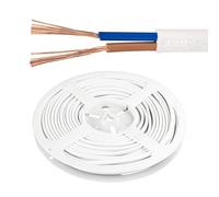 URCIANOW 0.75mm² 10m Twin Core Cable Flat White 8A Pure Copper Core Flexible 18AWG Electrical Wire for DIY Power Cable Extension Wire For Home Small Electrical Wiring