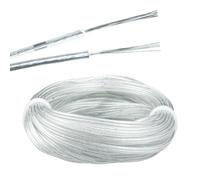 URCIANOW 10 Meters 28AWG 2 Core Transparent Cable 0.7A Low Current Highly Transparent PVC Clear Cable without sheath Outer Diameter 1.6 * 3.2mm For Small DIY LED Light Strips Decorative wires
