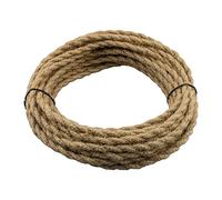 URCIANOW 10M Antique Electrical Wire 18gauge 2 core Twisted Wire 0.75mm Hemp Rope Light Twisted Rope Woven Style Electrical Cable For Antique Lamp DIY Projects