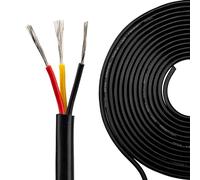 URCIANOW 20M 20AWG 3 Core Extension Wire 3×0.5mm² - Tinned Copper Stranded Flex, 5V/12V/24V/240V/300V Cable, Safe PVC Insulation for Renovations & Under-Cabinet Projects