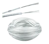 URCIANOW 20Meters 28AWG 2 Core Transparent Cable 0.7A Clear Cable Low Current Highly Transparent PVC without sheath Outer Diameter 1.6 * 3.2mm For Small DIY Electronic Projects LED Light Strips