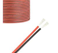 URCIANOW 22AWG 0.3mm² 10m Twin Core Silicone Cable, Ultra-Flexible Red/Black Tinned Copper Wire for 12V/24V DC LED Strips, Automotive, Hobby & DIY Low-Voltage Projects("-" &" +")