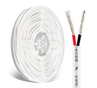 urcianow 22gauge white 2 core cable 20M 2x0.35 mm²PVC Flexible White Electrical Wire Tinned Copper Electric Cable For 2.5A Low Power Household DIY Electronics Appliances