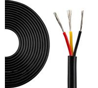 URCIANOW 30m 22 Gauge 3 Core Cable Wire Landscape Lighting Cable 22AWG 3X0.3mm²Electrical Tinned Copper Low Voltage Wire Stranded PVC Cord Flexible Extension Power Cord for LED Lamp