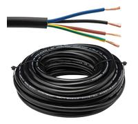 URCIANOW 4 Core Cable 0.75mm² RVV Flexible Cable 7.5A Extension Cord 18Gauge 10Metres Stranded PVC Cord For Home Office Industry Control System