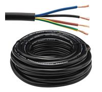 URCIANOW 4 Core Cable 0.75mm² RVV Flexible Cable 7.5A Extension Cord 5Metres 18Gauge Stranded PVC Cord For Home Office Industry Control System