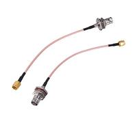 URCIANOW RF Coaxial Cable 15CM - BNC Female to SMA Male 2Pcs SMA/BNC Bulkhead Connector Low Loss RG316 Coax Cable Adapter for Antenna Ham Radio Wireless LAN Devices