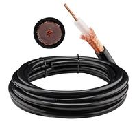 urcianow RG213 Coaxial Cable 5Meters Low Loss RG213 Coax Cable 50Ohms RG213 Cable Bare Copper Braid Shielding for UHF connector/Ham/GPS/RF Radio/Antenna and so on