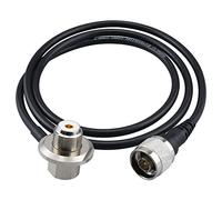 urcianow SO239 UHF Female Right Angle to N Male Connector with 1M RG58U Low Loss Extension Coaxial Cable