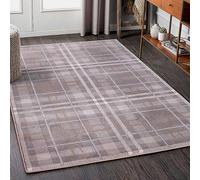Urco Check Tartan Rug Grey/ochre