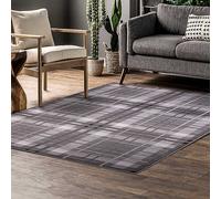 Urco Tartan Check Rug Grey