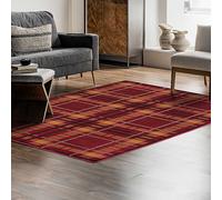 Urco Tartan Check Rug Red