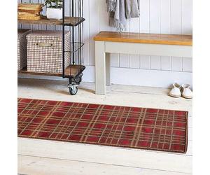 Urco Tartan Check Runner Brown