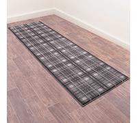 Urco Tartan Check Runner Grey