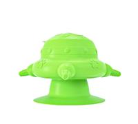 Urd935 Baby Pet Silicone Feeders Imitate Breast Milk Dummies and Feed at the Same Time, Four Functional Pet Feeders (Green, 14.2 x 14.2 x 9.1 cm)