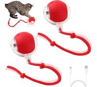 URDAKBX 2 Pcs Interactive Cat Toy Ball,Electric Cat Ball Pet Toys,Electric Pet Rolling Balls, Automatic Smart Interactive Pet Toys for Puppy and Kitten