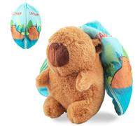 URDAKBX Capybara Plush Toy, Reversible Capybara Pillow with Zipper