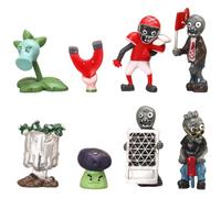 URDAKBX Plants and Zombies Toys Action Figures, 8 pcs Zombies PVZ Toys Set Play Figures Ornament, Peashooter and Zombies vs Shooting Toys, Gifts for Kids and Fans, Birthday and Christmas Party