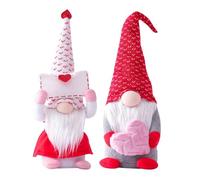 URDAKBX Valentines Day Gnome Gonk Decorations Mr. and Mrs. Handmade Plush Doll,Valentines Table Decorations,Valentine's Day Present,Valentine Decoration Novelty Plush Figures Heart Romantic Gift