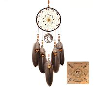 Urdeoms Dream Catcher Handmade Tree of Life Dream Catchers with Feathers Wall Hanging Home Decor Dia 5.1"(NO.10)