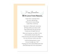 Ure Tenk Card for Groom From Deceased Grandfather/Grandmother, To My Grandson on You Wedding Day Card, Grandma' s/Grandpa' s Love Gift From Heaven