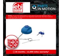febi bilstein 37790 Fuel Filler Cap for AdBlue® tank, with key, 1 unit, blau