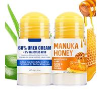 Urea Cream 60 Percent for Feet - 2PCS Honey & Urea Foot Cream Set, Intensive Foot Moisturiser, Cracked Heel Repair Cream for Dry Skin & Hard Calluses, Exfoliating Foot Balm, Hydrating Dry Skin