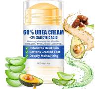 Urea Cream 60 Percent for Feet & Dry Cracked Skin -Ultimate Cracked Heel Repair Cream with 2% Salicylic Acid- Urea Foot Cream for Cracked Heels and Dry Skin - Foot Moisturiser - Skin Care Hands & Feet