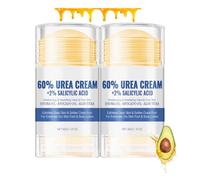 Urea Cream 60 Percent for Feet, Keratolytic Skin Barrier Repair, Maximum Strength Urea Foot Cream Stick, for Dry Hands & Rough Knees, Callus Remover & Skin Softener, Deep Moisturizes (2pcs)