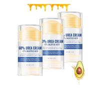 Urea Cream 60 Percent for Feet, Keratolytic Skin Barrier Repair, Maximum Strength Urea Foot Cream Stick, for Dry Hands & Rough Knees, Callus Remover & Skin Softener, Deep Moisturizes (3pcs)