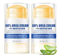 Urea Cream 60 Percent for Feet, Urea Foot Cream, Foot Cream for Cracked Heels and Dry Skin, Callus Remover Nourishes Soften, Foot Moisturiser for Women&Men,Maximum Strength, 40g (2pcs, 40g)