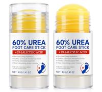 Urea Foot Cream 60% - Cracked Heel Repair with 2% Salicylic Acid, Deep Moisturizer for Severely Dry, Rough & Callused Feet, Fast-Absorbing Balm for Smooth Healthy Skin, 2-Pack