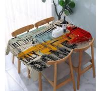 UREJD Table Cloth Rectangle 60x90 in Wipe Clean Tablecloth Water Resistant Table Cover for Kitchen,Artistic Roman sketches, creative renderings of Roman architecture, highlighted wi,Party Decorations