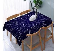 UREJD Table Cloth Rectangle 60x90 in Wipe Clean Tablecloth Water Resistant Table Cover for Kitchen,Art， A fascinating array of lines emanating from a central point in the darkness,Party Decorations