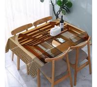 UREJD Table Cloth Rectangle 60x90 in Wipe Clean Tablecloth Water Resistant Table Cover for Kitchen,Arab, traditional Arabic architecture with intricate carved arches and ornate chan,Party Decorations