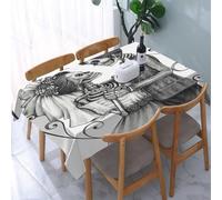 UREJD Table Cloth Rectangle 60x90 in Wipe Clean Tablecloth Water Resistant Table Cover for Kitchen,Bride and Groom Skeletons Embrace，Surrounded by Ornate Decor，Capturing Timeless Ro,Party Decorations