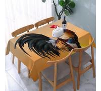 UREJD Table Cloth Rectangle 60x90 in Wipe Clean Tablecloth Water Resistant Table Cover for Kitchen,Beautiful chicken singing in the morning,Party Decorations